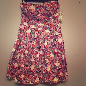 Flower Strapless Dress